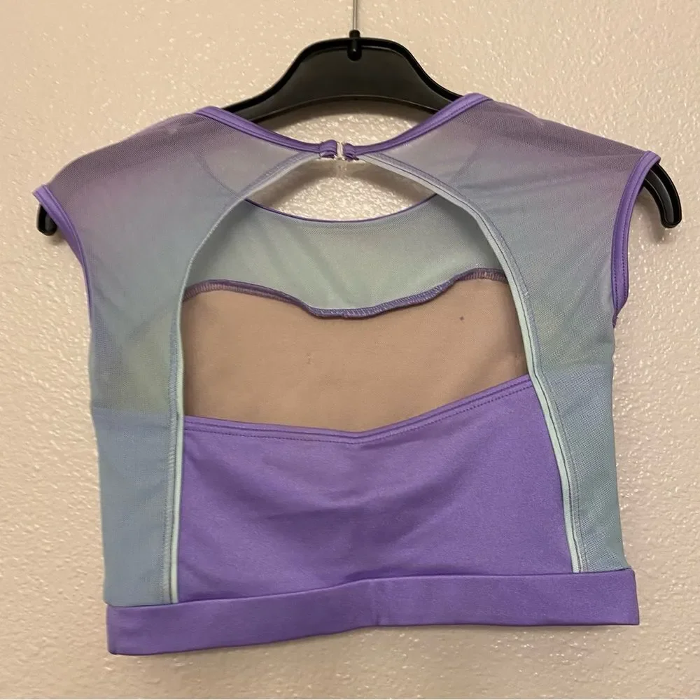 Weissman dance costume ombre purple lavender top True Colours 12734 MC 10/12